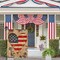 Patriotic 4th of July Garden Flag Heart Flag Vertical Burlap Double Sided Patriotic USA Flag for Yard Lawn Outdoor Decor Memorial Day Independence Day 12x18 Inch